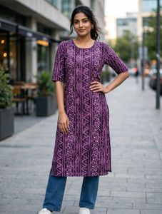 Wine kurti 💜