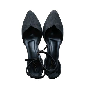 Chic Black D'orsay Glam Heels