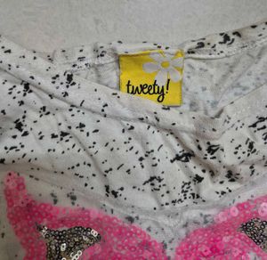Cute Owl Sequin Long Sleeve Top