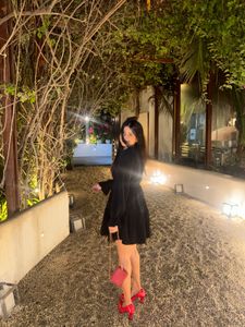 Chic Black Tiered Mini Dress