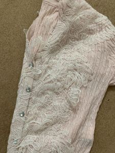 Chic Lace Trimmed Cardigan