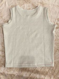 Women’s Ribbed Sleeveless Tank Top – Beige | Soft