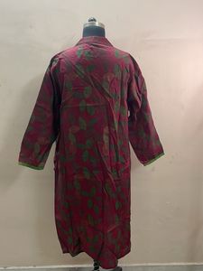 Maroon Kurta with Leaf Print