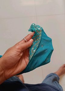 Teal Embroidered Kurti Tunic