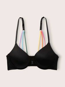 Black victory secret Bra with Rainbow Straps