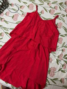 Chic Red Tiered Summer Dress