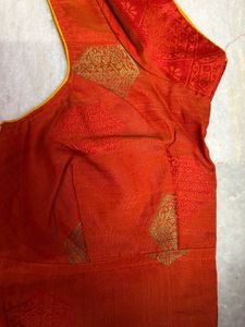 Vibrant Yellow &amp; Red Saree