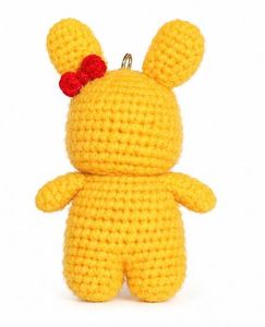 Cute Crochet Bunny Keychain Charm