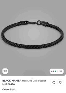 Black link bracelet
