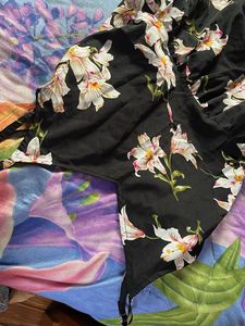 Chic Floral Print Halter Top