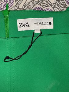 ZARA|| Chic Green A-line Mini Dress|| S size