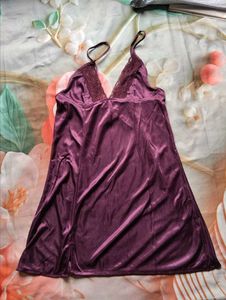 Lace Trim Satin Nightgown &amp; Robe Set