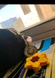 Handmade Crochet Sunflower Keychain