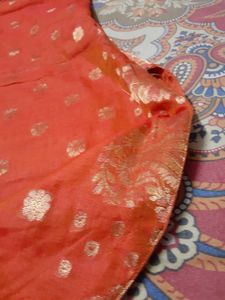 Beautiful Orange Brocade Kurta