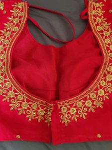 Red Embroidered Blouse