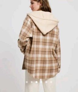 Urbanic Plaid Hooded Shacket