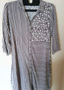 Unique Striped Key Print Tunic Kurti