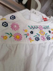 Cute Embroidered Top and Pants Set