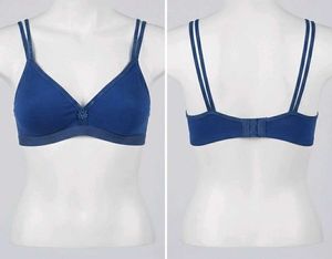 Comfortable Blue Cotton Bra