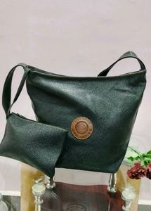 Stylish black Hobo Bag with Pouch