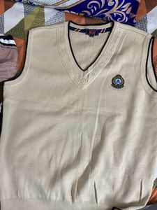 women's Beige Sleeveless Sweater Vest