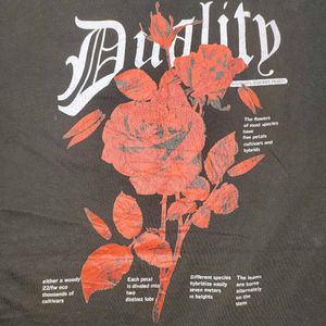 Aarhon Paris "Duality" Rose Graphic T-Shirt