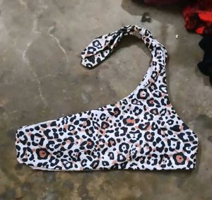 Leopard Print Bikini Top
