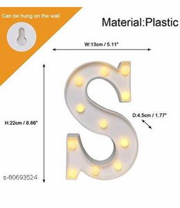 Light Up Letter S Decor