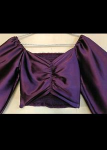 Stylish Purple Crop Top