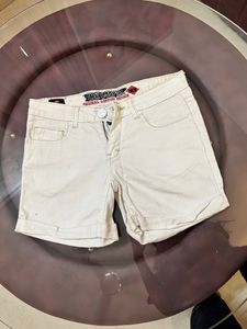 White Denim Shorts