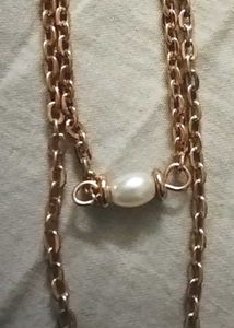 The Jade and pearl Gold toned necklace