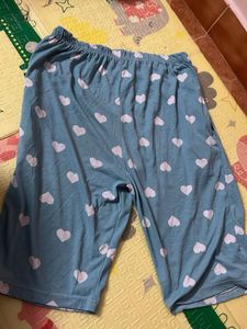Cute Heart Print Pajama Set