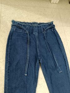 Stylish Paperbag Waist Jeans