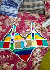open blouse handstich multi colour