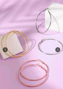 Chic Hoop Earrings Set - Gold, Silver, Rose Gold