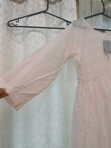 Light Pink Tiered Midi Dress
