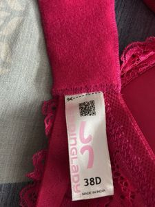 Lace Trimmed Pink Push-Up Bra
