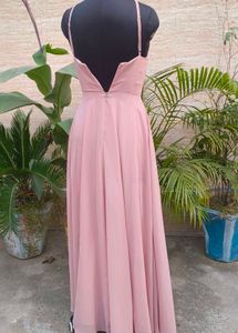Elegant Pink Maxi Dress with High Slit