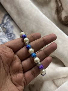 blue and purple Beaded Stretch Bracelet
