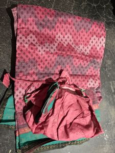 Beautiful Pink &amp; Teal Saree and Blouse