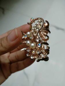 alloy Hair Claw Clip Rhinestone Accent