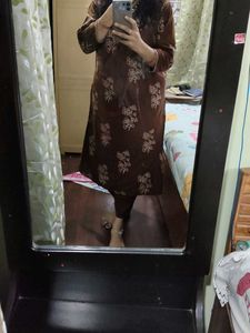 brown kurta set