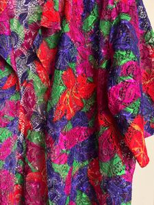 Colourful floral lace shirt💐🪻