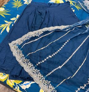 Embroidered Blue lehenga