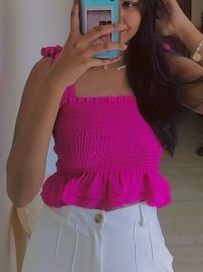 Chic Smocked Peplum Top