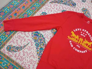 Levi Strauss Red Crewneck Sweatshirt