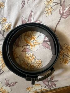 Reversible Leather Belt with Rotating Buckle