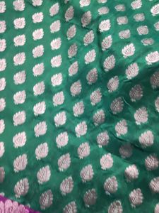 Elegant Green and pink Banarasi Silk Saree