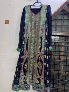 RAMSHA Elegant Navy Blue Embellished Kurta