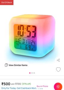 Color Changing Digital Alarm Clock